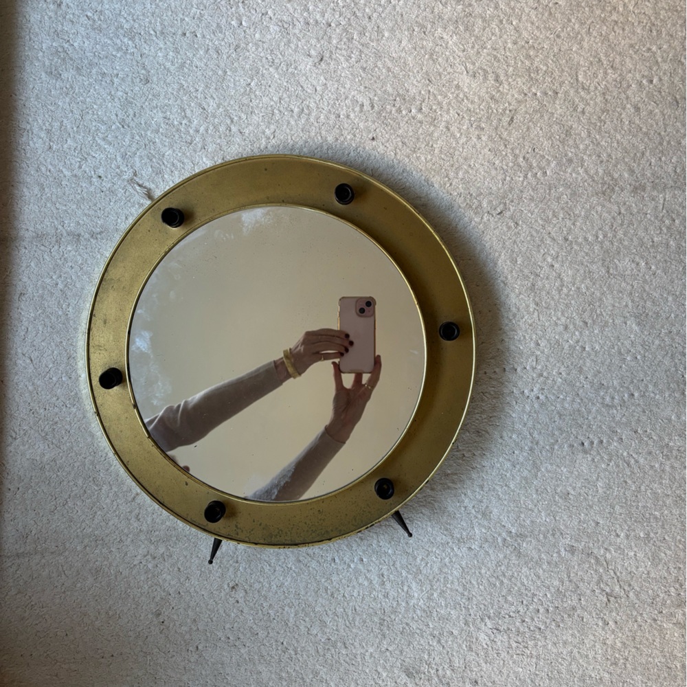 Vintage Round Vanity Mirror - Working!